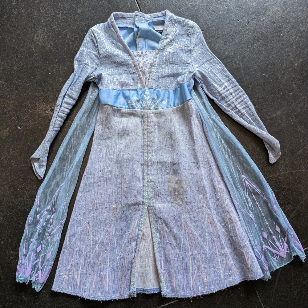 Blue and Purple Long Sleeve Dress
